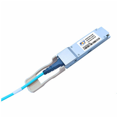 200G QSFP56 To 2X100G QSFP56 AOC Active Optical Cable 3.3V Plug To Plug Cable