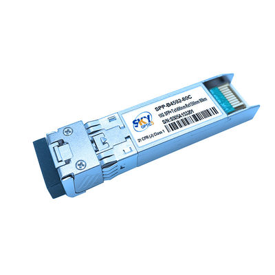 10G BIDI SFP+ Transceiver Module 80KM Tx1490nm Rx1550nm For Data Transfer