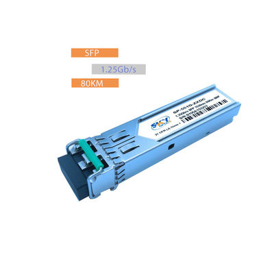 1.25G 1000BASE-ZX SFP Optical Module 80KM Dual LC SFP Transceiver For Data Transfer