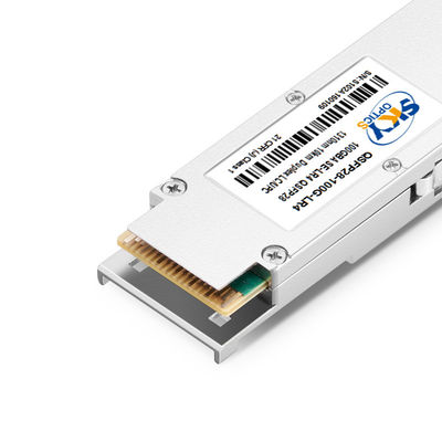 Network 100G Optical Module QSFP28 10km Distance Built In CDR For Data Transfer