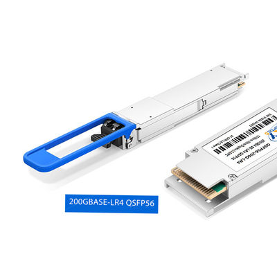 QSFP56 LR4 200G Fiber Optical Transceiver 6W Với Bộ truyền LAN-WDM DML được làm mát