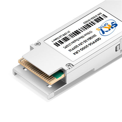 200GBASE-LR4 transceiver QSFP56 LR4 200G Optical Module With Cooled DML LAN-WDM Transmitter