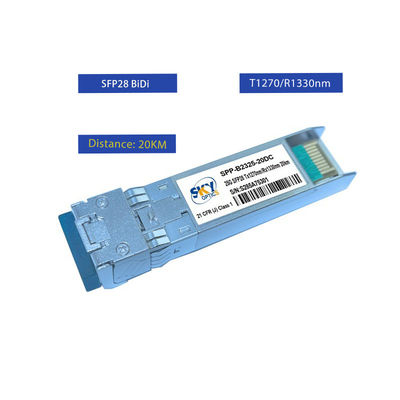 25G SFP28 BiDi Optical Transceiver 25Gbps With DFB And PIN 20KM
