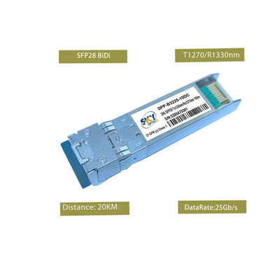 25G SFP28 SMF BIDI Optical Module For 20Km Distance 1270nm / 1330nm