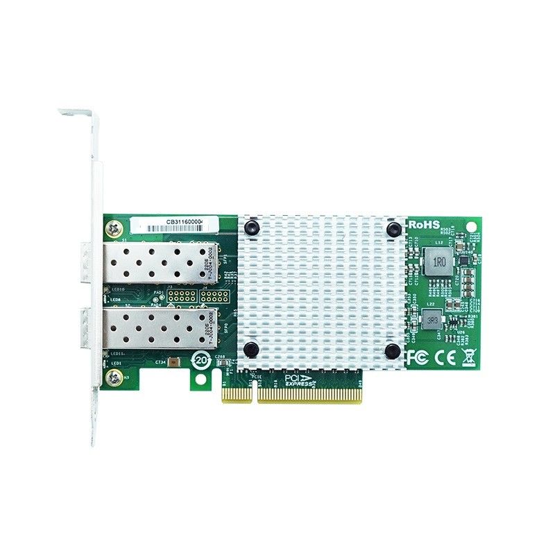 PCIe X8 NIC Dual Port 10GBE Ethernet Adapter SFP+ VXLAN / NVGRE Windows / Linux Drivers