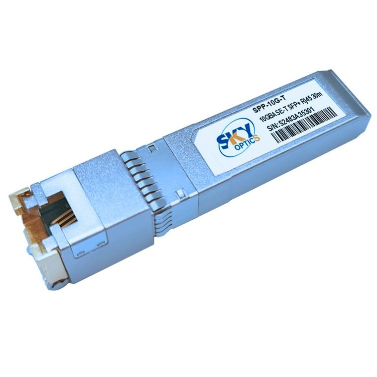 10GBASE-T SFP+ Copper Transceiver Module 10Gb/s Data Links 3.3V Power Supply