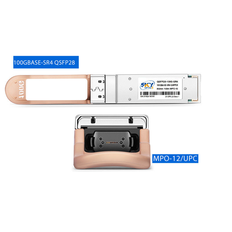 QSFP28 SR4 100G Optical Module 850nm Wavelength -8.4dBm-2.4dBm Transmit Average Power