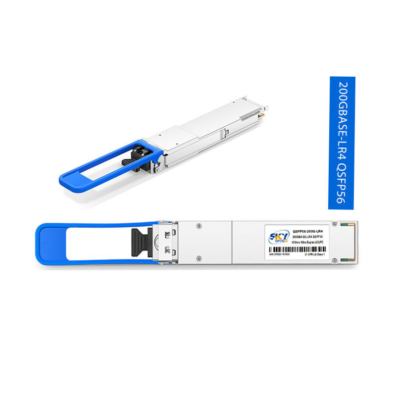 SMF Fiber Type 200G QSFP56 LR4 Optical Transceivers DDM PIN And TIA Array On The Receiver