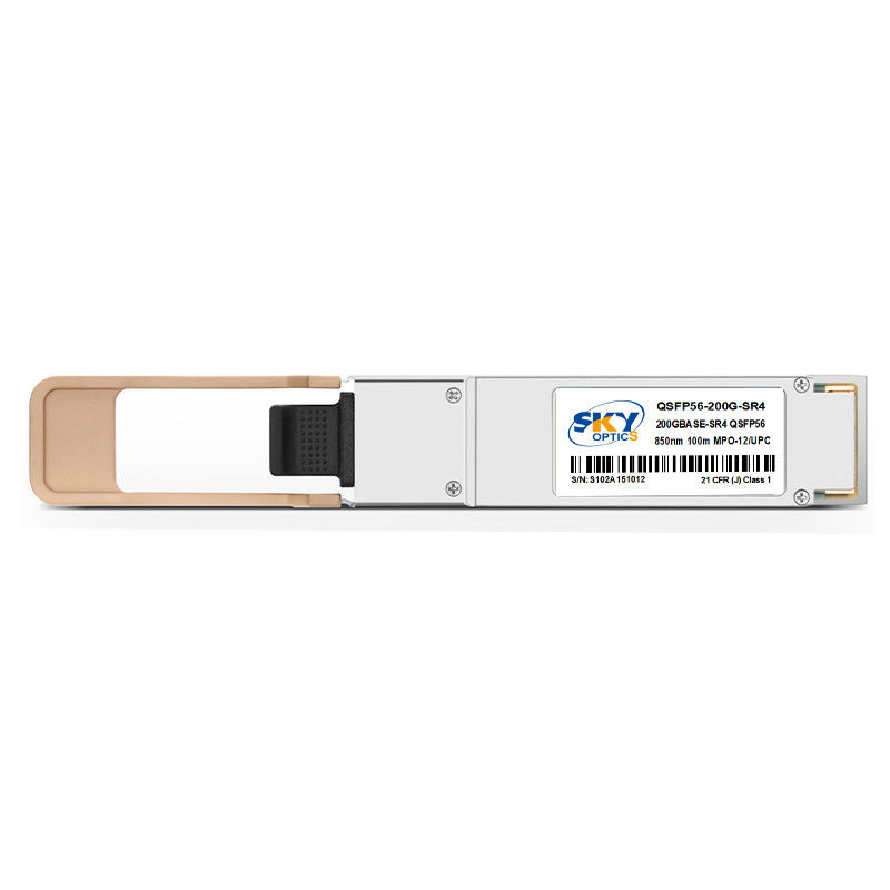 QSFP 200G Optical Module Max Link Length Of 100m On OM4 Fiber SFF-8636 Compliance