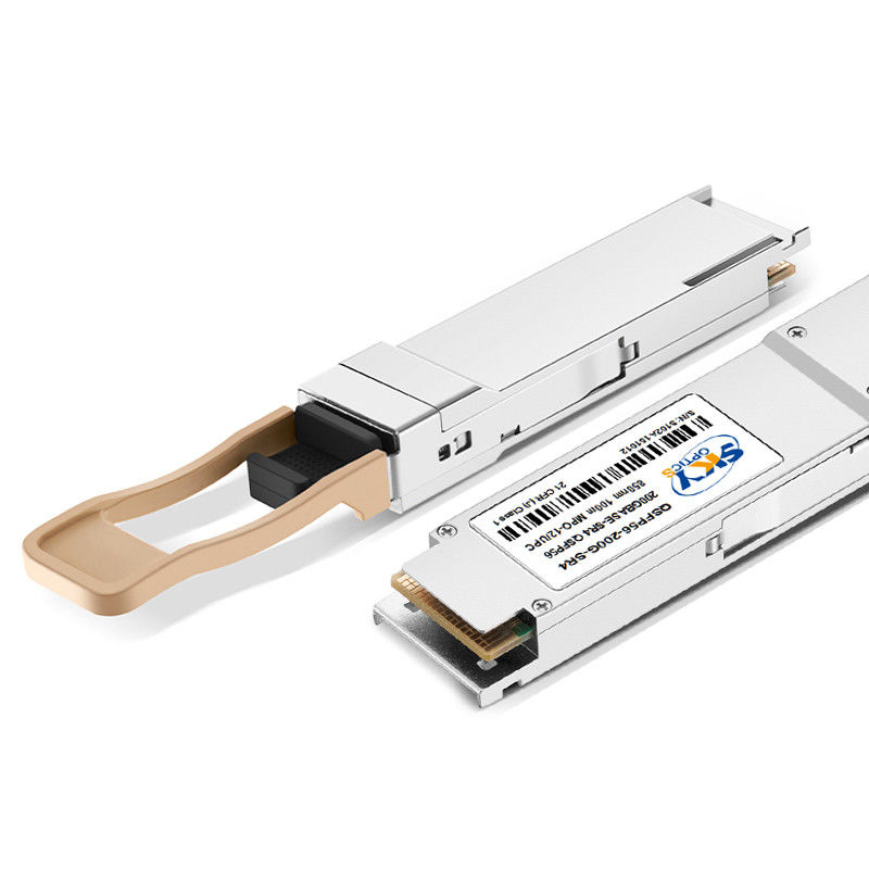 QSFP56 SR4 200G Optical Transceiver MPO-12 APC Connector For Speed Data Transmission