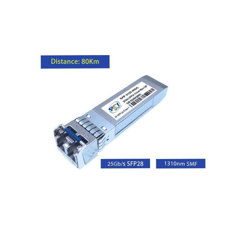 25G SFP28 Optical Module 80km EML Laser And Integrated SOA And PIN TIA ROSA